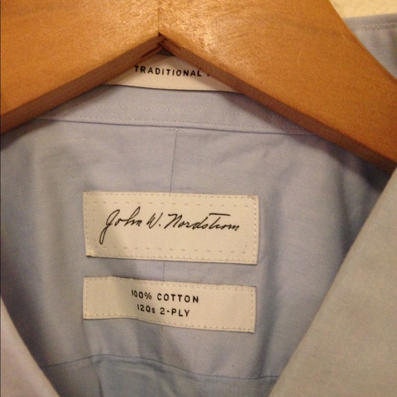Nordstorm 120s Light Blue Royal Dress Shirt 18 - Picture 2 of 2